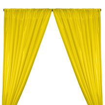 Poly China Silk Lining Rod Pocket Curtains - Sunflower Yellow