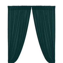 Micro Velvet Rod Pocket Curtains - Teal