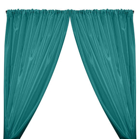 Charmeuse Satin Rod Pocket Curtains - Teal