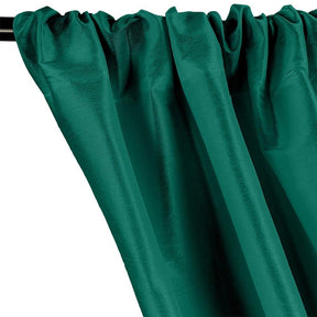 Polyester Dupioni Rod Pocket Curtains - Teal 24