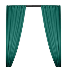Silk Charmeuse Rod Pocket Curtains - Teal