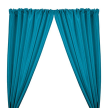 Stretch Taffeta Rod Pocket Curtains - Teal