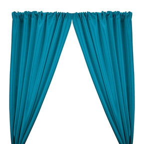 Stretch Taffeta Rod Pocket Curtains - Teal