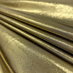 Tissue Lame Rod Pocket Curtains - Gold / Black