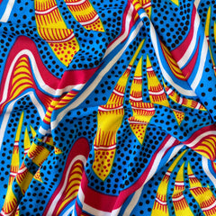 Tropical African Printed ITY Knit (15-3) Fabric