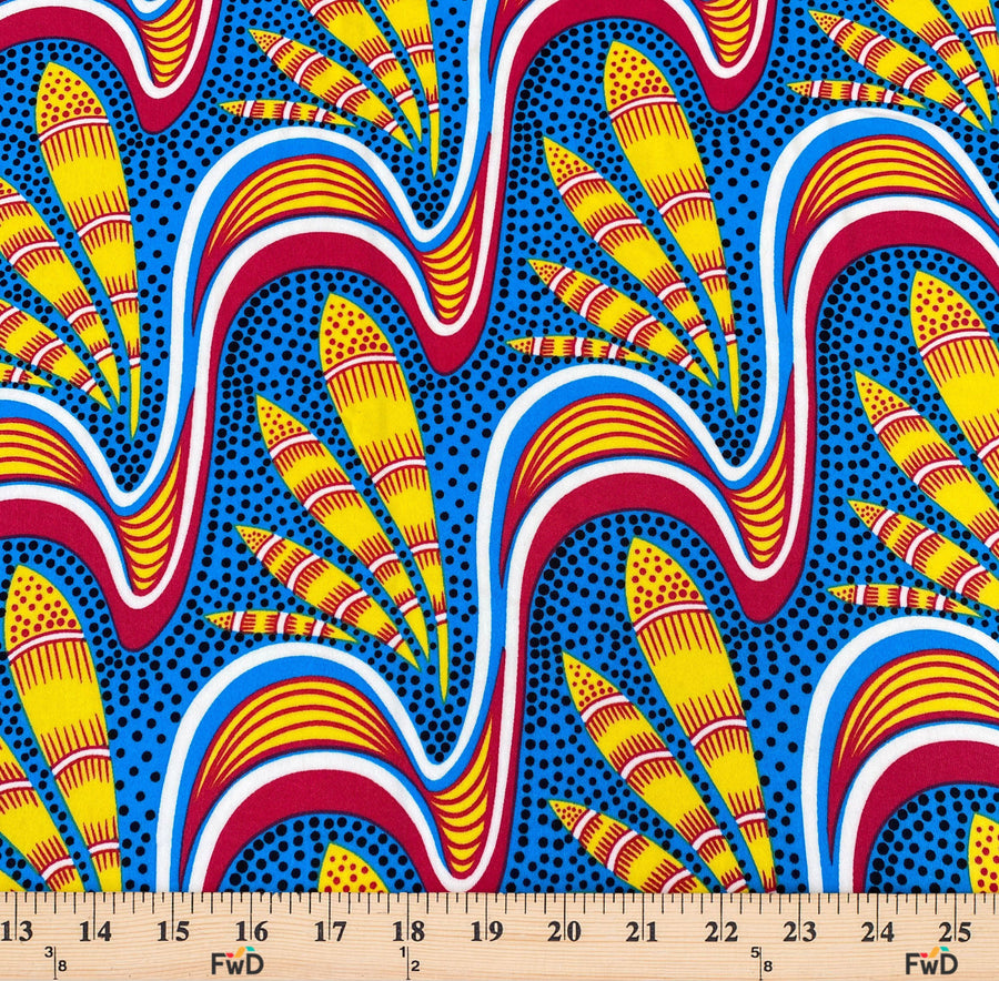 Tropical African Printed ITY Knit (15-3) Fabric