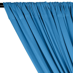 Cotton Jersey Rod Pocket Curtains - Turquoise