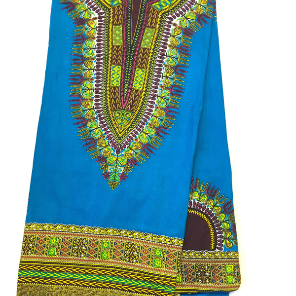 Dashiki Angelina African Print - Turquoise Fabric