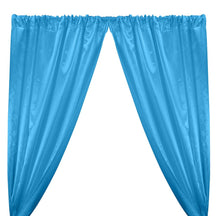 Bridal Satin Rod Pocket Curtains - Turquoise