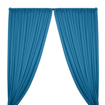 Interlock Knit Rod Pocket Curtains - Turquoise