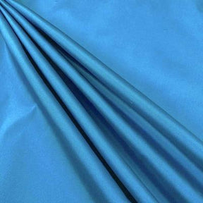 Polyester Taffeta Lining Rod Pocket Curtains - Turquoise