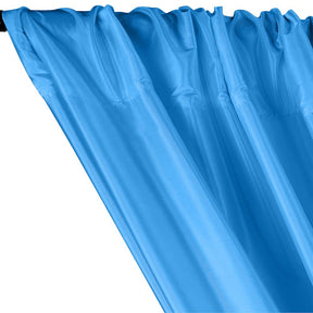 Polyester Taffeta Lining Rod Pocket Curtains - Turquoise