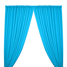 Scuba Double Knit Rod Pocket Curtains -  Turquoise