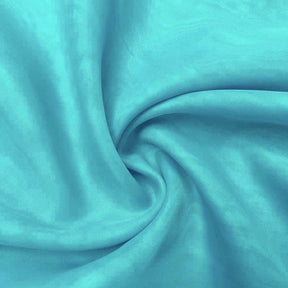 Sheer Voile Fire Retardant Rod Pocket Curtains - Turquoise