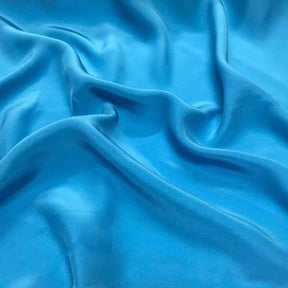 Silk Charmeuse Rod Pocket Curtains - Turquoise