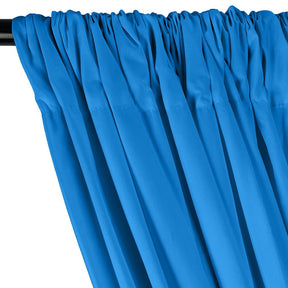 Stretch Broadcloth Rod Pocket Curtains - Turquoise