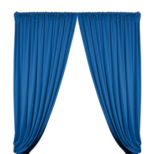 Stretch Velvet Rod Pocket Curtains - Turquoise