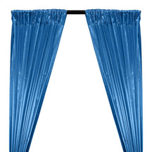 Tissue Lame Rod Pocket Curtains - Turquoise