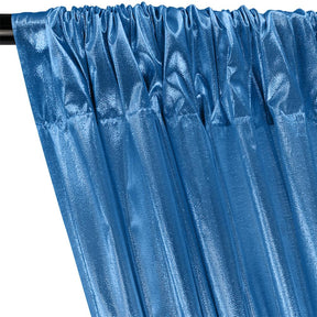 Tissue Lame Rod Pocket Curtains - Turquoise