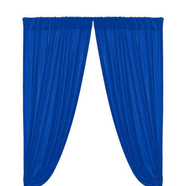 Micro Velvet Rod Pocket Curtains - Turquoise