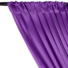 Crepe Back Satin Rod Pocket Curtains - Violet