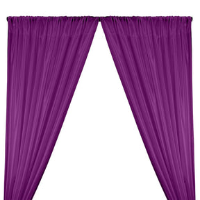 Poly China Silk Lining Rod Pocket Curtains - Violet