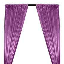 Tissue Lame Rod Pocket Curtains - Violet