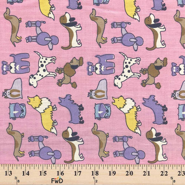Westminster Pink Print Fabric Cotton Polyester Broadcloth 4.99/yard