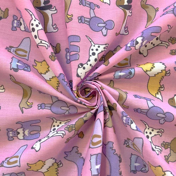 Westminster Pink Print Fabric Cotton Polyester Broadcloth 4.99/yard