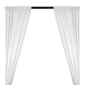 100% Cotton Broadcloth Rod Pocket Curtains (All Colors Available) - White