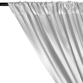 Charmeuse Satin Rod Pocket Curtains ( All Colors Available) - White