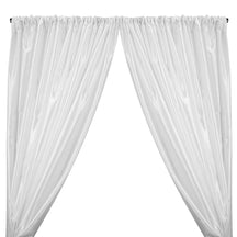 Charmeuse Satin Rod Pocket Curtains ( All Colors Available) - White