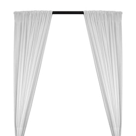 Cotton Flannel Rod Pocket Curtains White 1