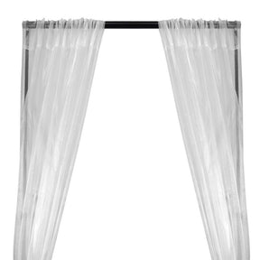 Crystal Organza Rod Pocket Curtains (All Colors Available) - White