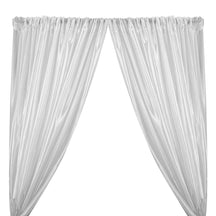 Extra Wide Nylon Taffeta Rod Pocket Curtains (All Colors Available) - White