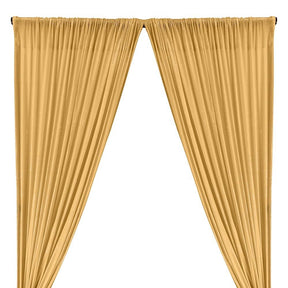 All-Over Micro Sequins Starlight On Stretch Mesh Rod Pocket Curtains - White Gold