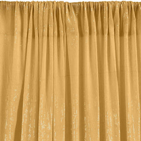 All-Over Micro Sequins Starlight On Stretch Mesh Rod Pocket Curtains - White Gold