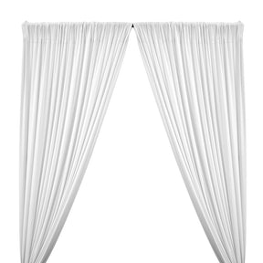 ITY Knit Stretch Jersey Rod Pocket Curtains (All Colors Available) - White