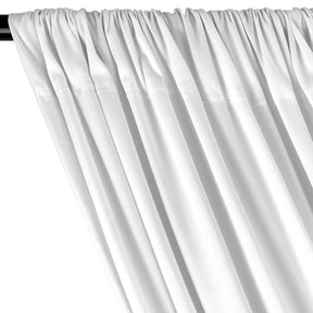 Interlock Knit Rod Pocket Curtains (All Colors Available) - White