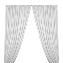 Matte Milliskin Rod Pocket Curtains (All Colors Available) - White