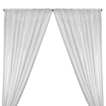 Poly China Silk Lining Rod Pocket Curtains ( All Colors Available) - White
