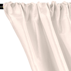 Polyester Dupioni Rod Pocket Curtains (All Colors Available) - Off White