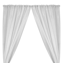 Polyester Dupioni Rod Pocket Curtains (All Colors Available) - White 101