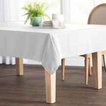 Poplin 60 Rectangular Table Covers White Image 1