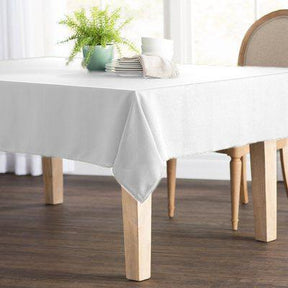 Poplin 60 Rectangular Table Covers White Image 1