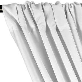 Poplin (60 Inch) Rod Pocket Curtains (All Colors Available) - White