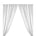 Polyester Poplin Rod Pocket Curtains (60 Inch) White Image 1