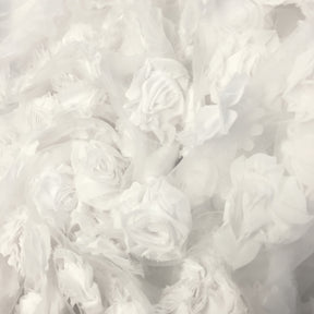 White Chiffon Rosette