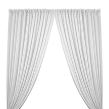 Scuba Double Knit Rod Pocket Curtains (All Colors Available) - White