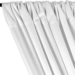 Scuba Double Knit Rod Pocket Curtains (All Colors Available) - White